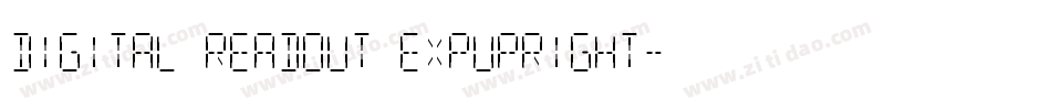 Digital Readout ExpUpright字体转换